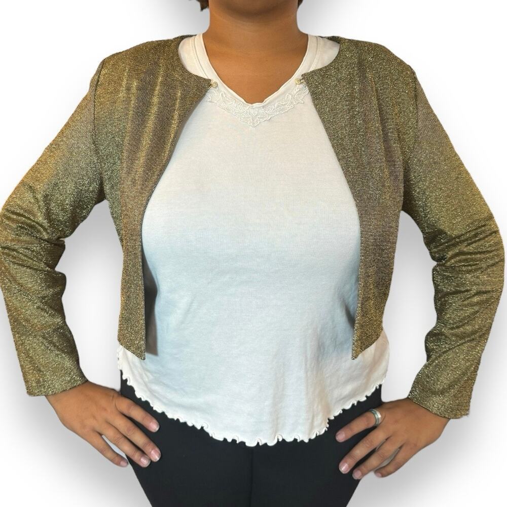 Vintage Patra Gold Ladies Cardigan/Shrug - Picture 3 of 5